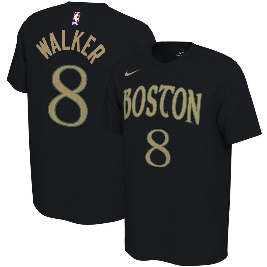 Men 2020 NBA Nike Kemba Walker Boston Celtics Black 201920 City Edition Variant Name  Number TShirt->nba t-shirts->Sports Accessory